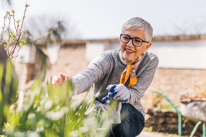 woman gardening
