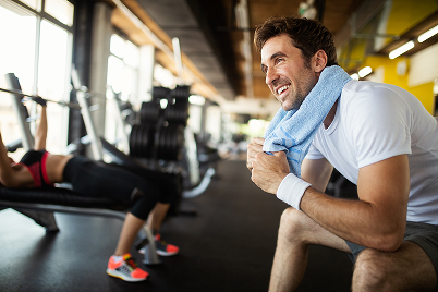 man working out at gym